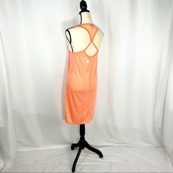 Balance Cover-Up Collection Tangerine Mesh & Cutout Racerback Cover Up Dress SzL - Picture 4 of 16
